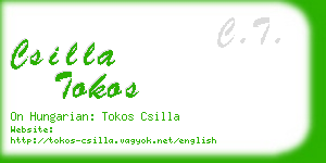 csilla tokos business card